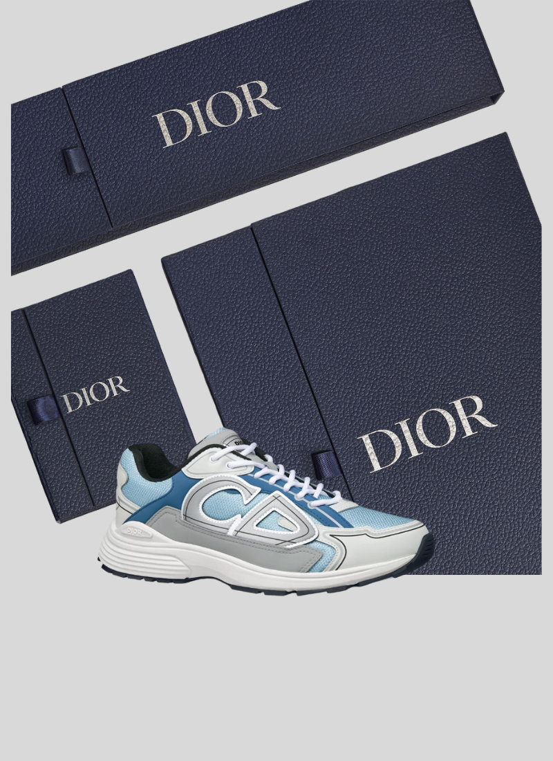 Basket B30 Blue&white