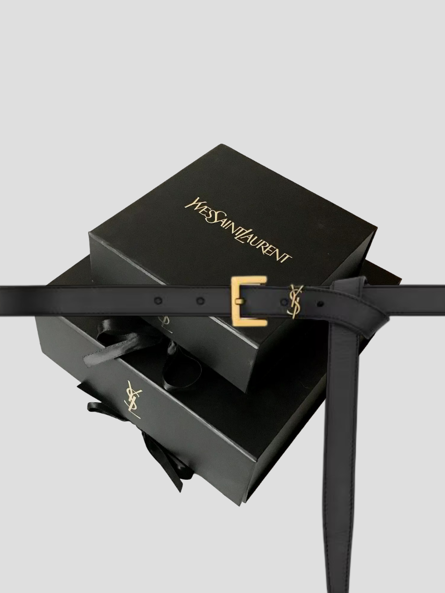 Ceinture YSL Noir Cuir