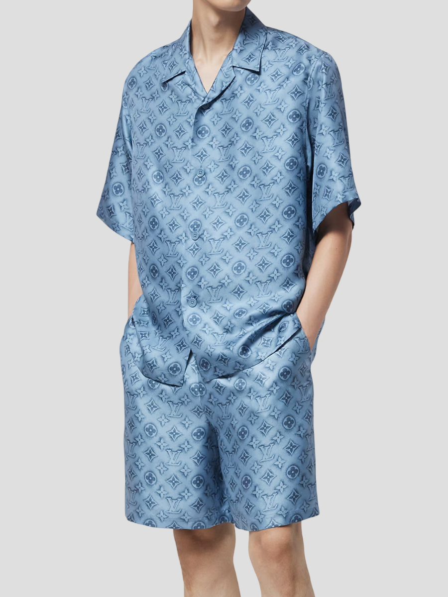 Ensemble Short T-shirt LV Bleu