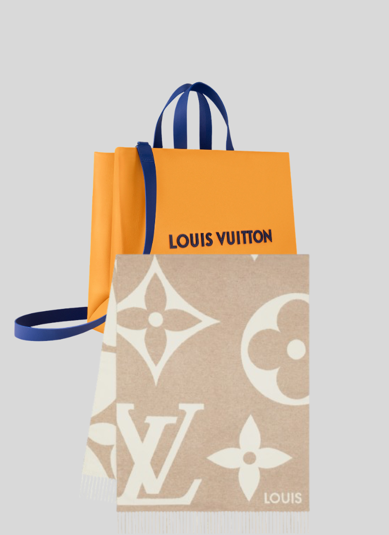 Echarpe Lv big logo Beige