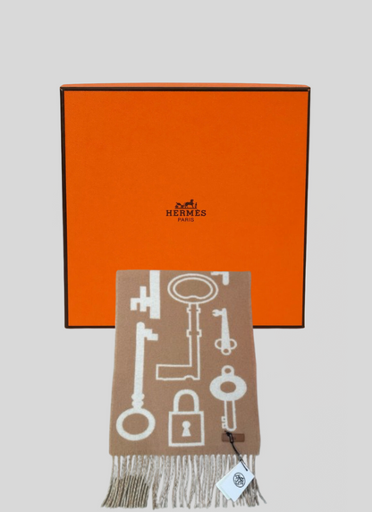 Echarpe H Big logo Beige