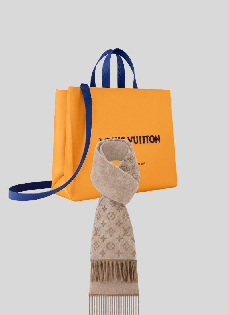 Echarpe Lv small logo Beige