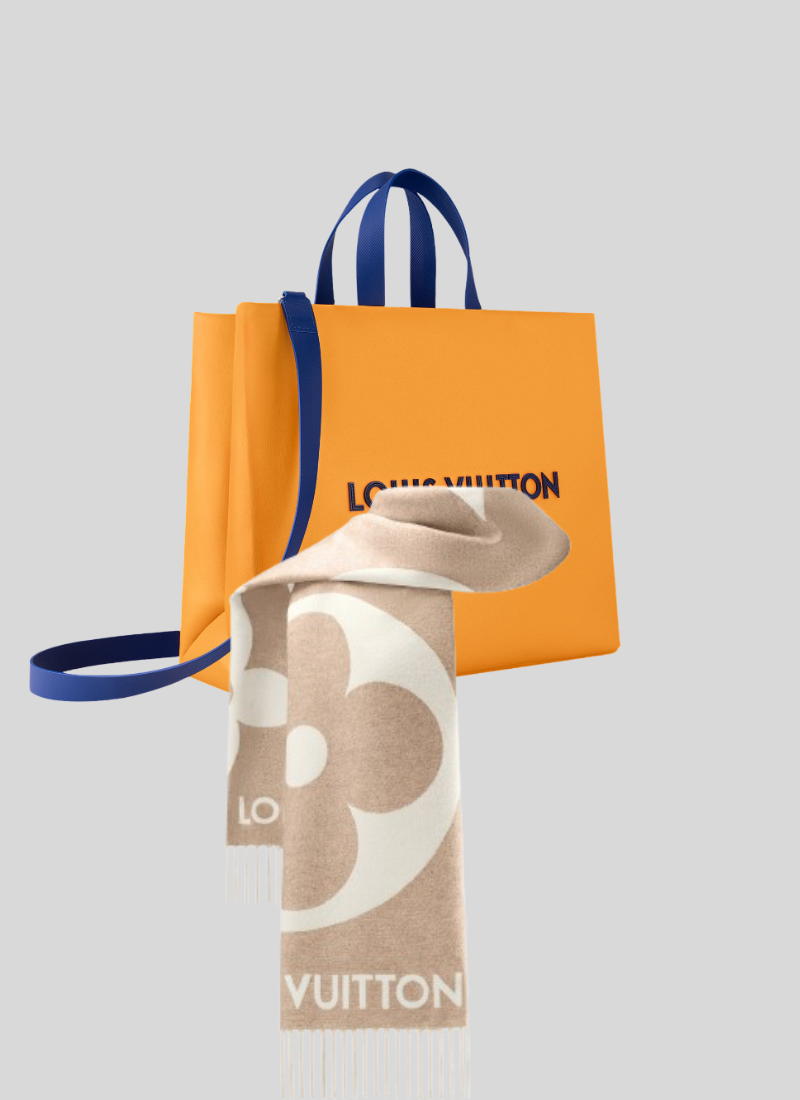 Echarpe Lv big logo Beige