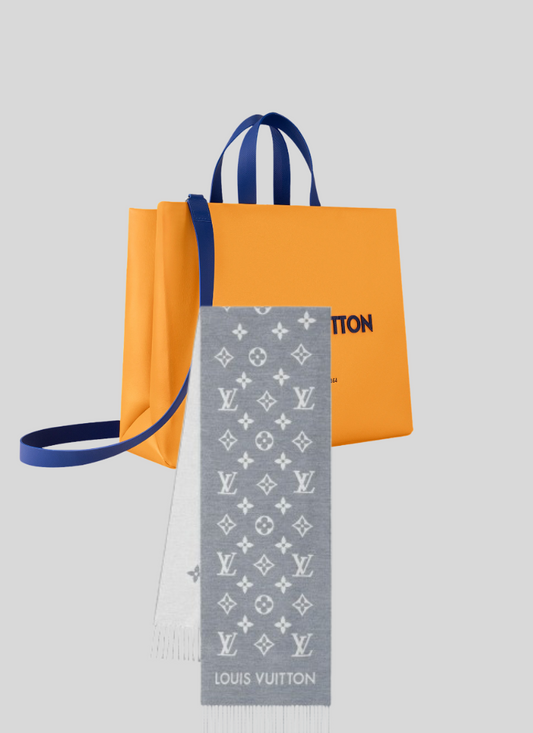 Echarpe Lv Small logo Grey