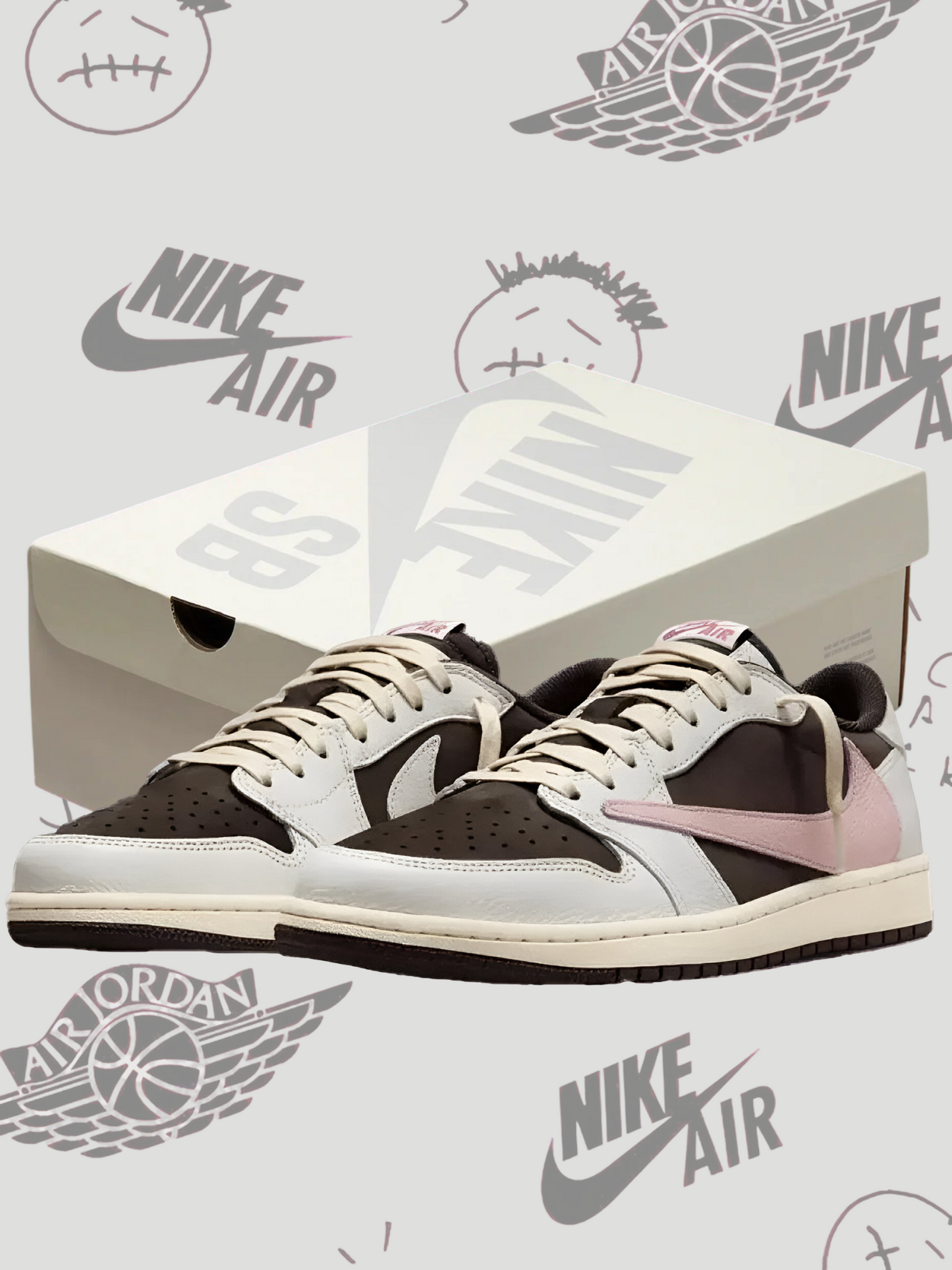 Baskets Dunk Travis Pink/Brown