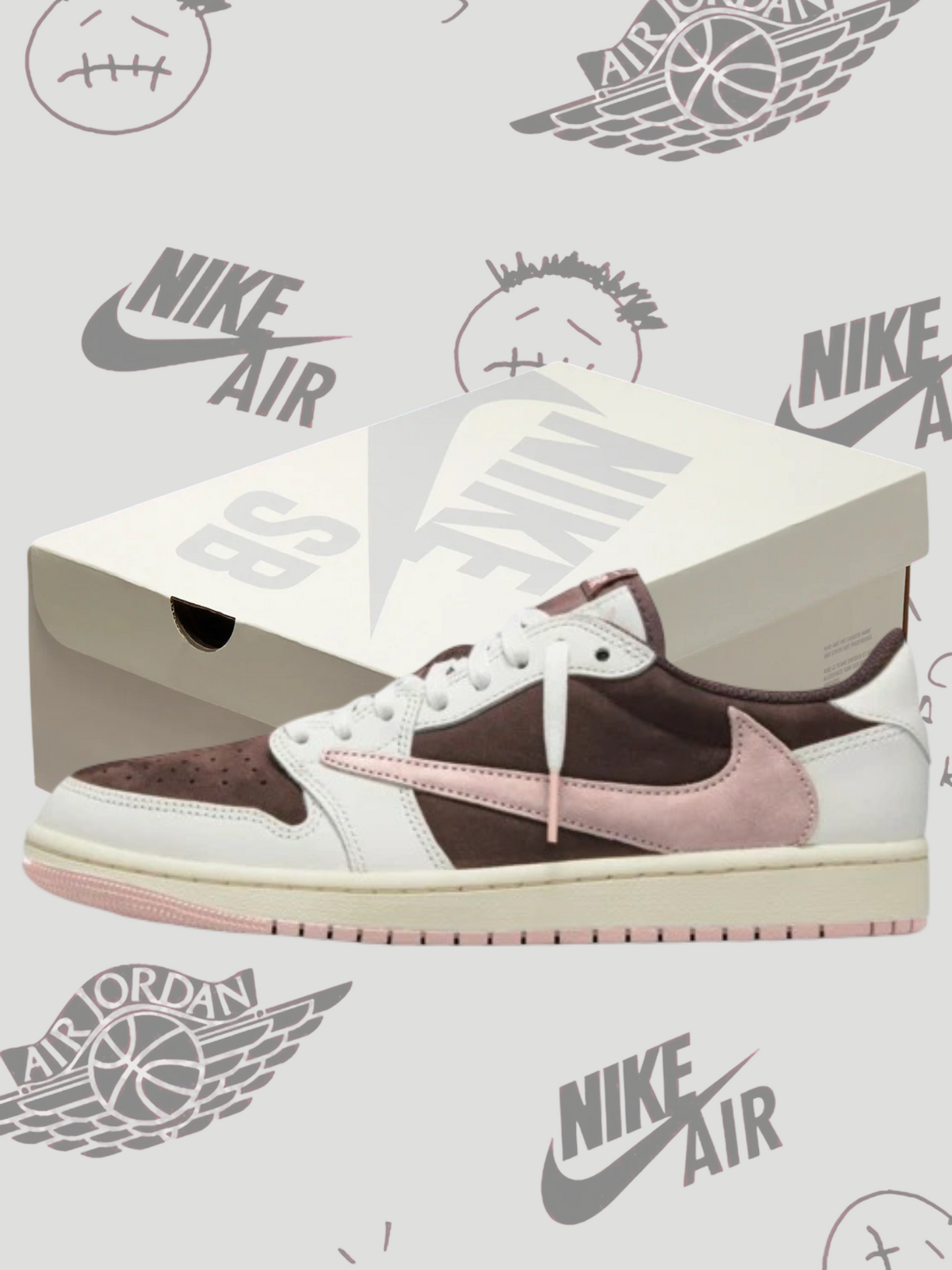 Baskets Dunk Travis Pink/Brown