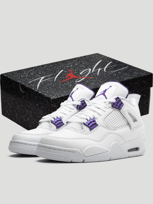 Baskets JD Retro 4 Blanches & Violettes