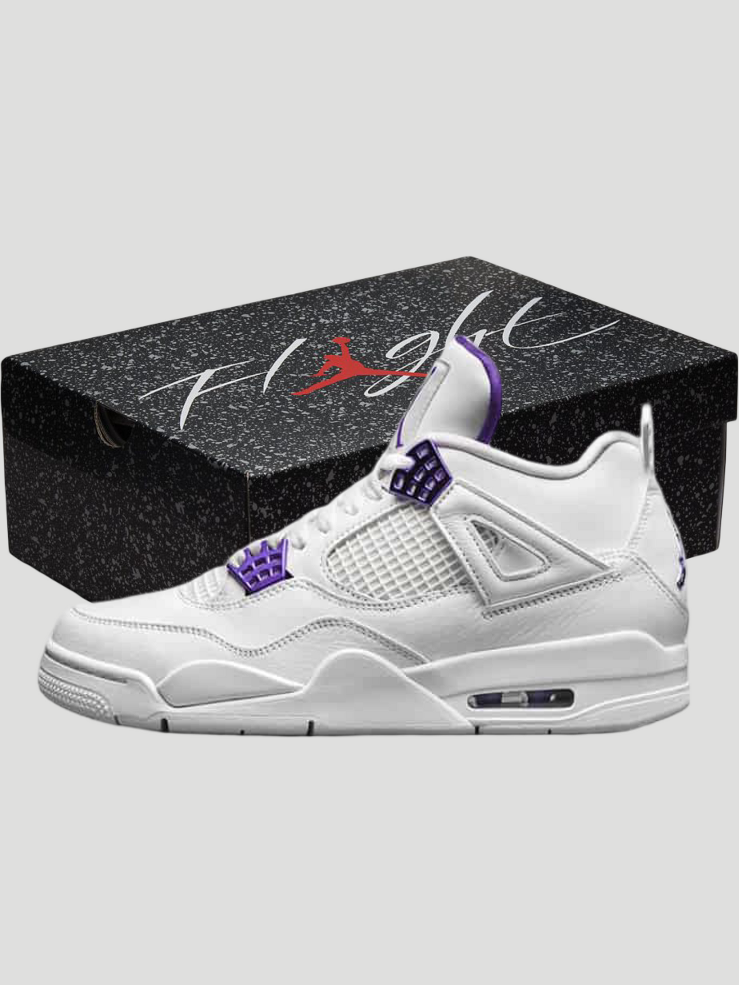 Baskets JD Retro 4 Blanches & Violettes