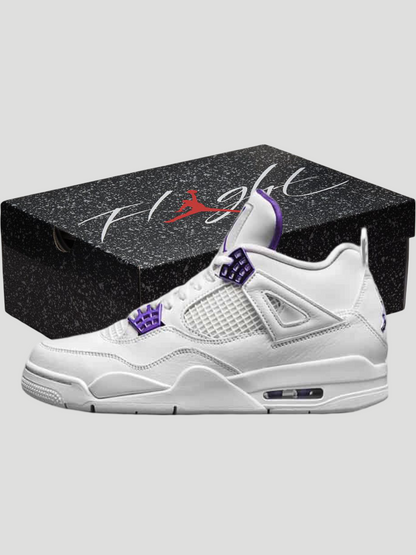 Baskets JD Retro 4 Blanches & Violettes
