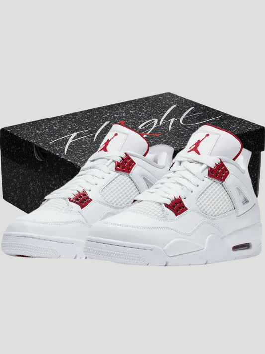 Baskets JD Retro 4 Blanches & Rouges
