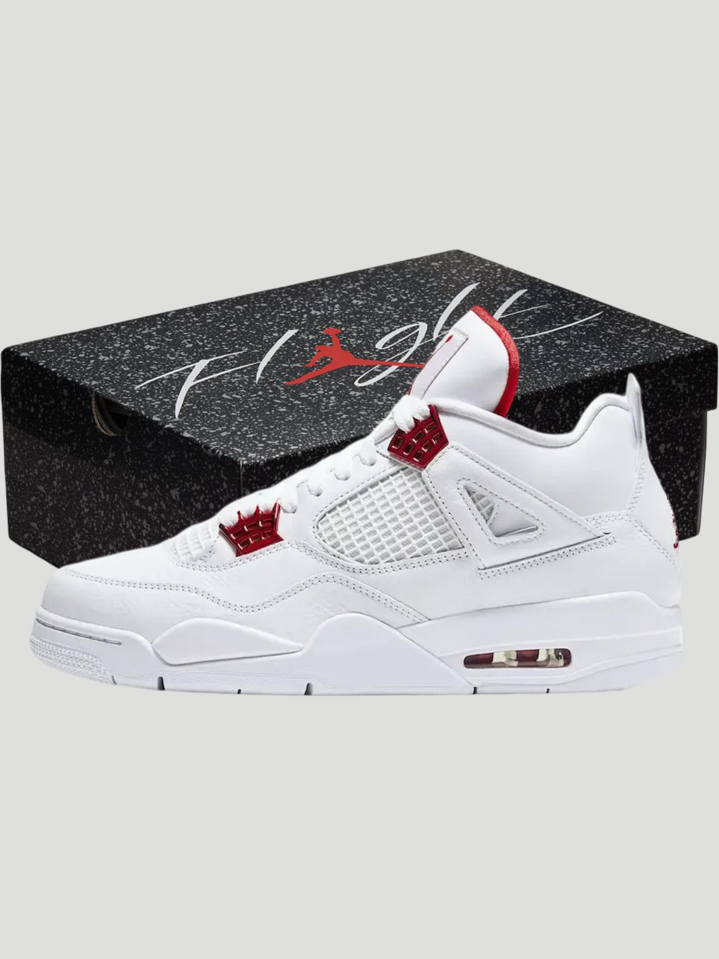 Baskets JD Retro 4 Blanches & Rouges