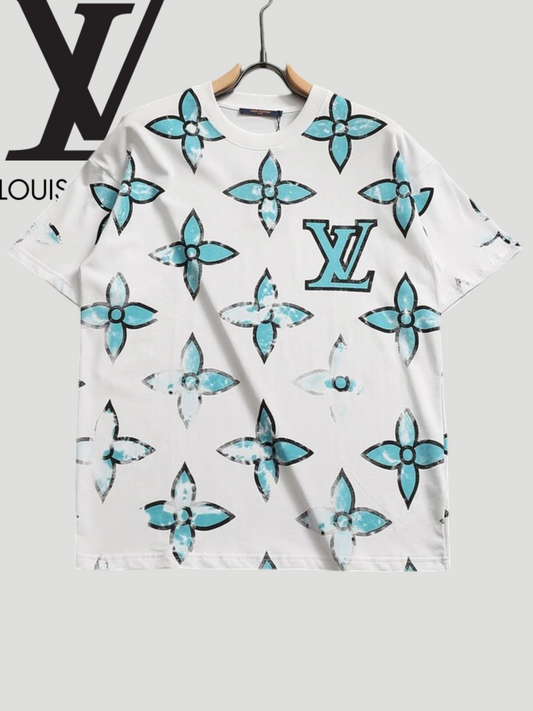 T Shirt lv blanc/bleu